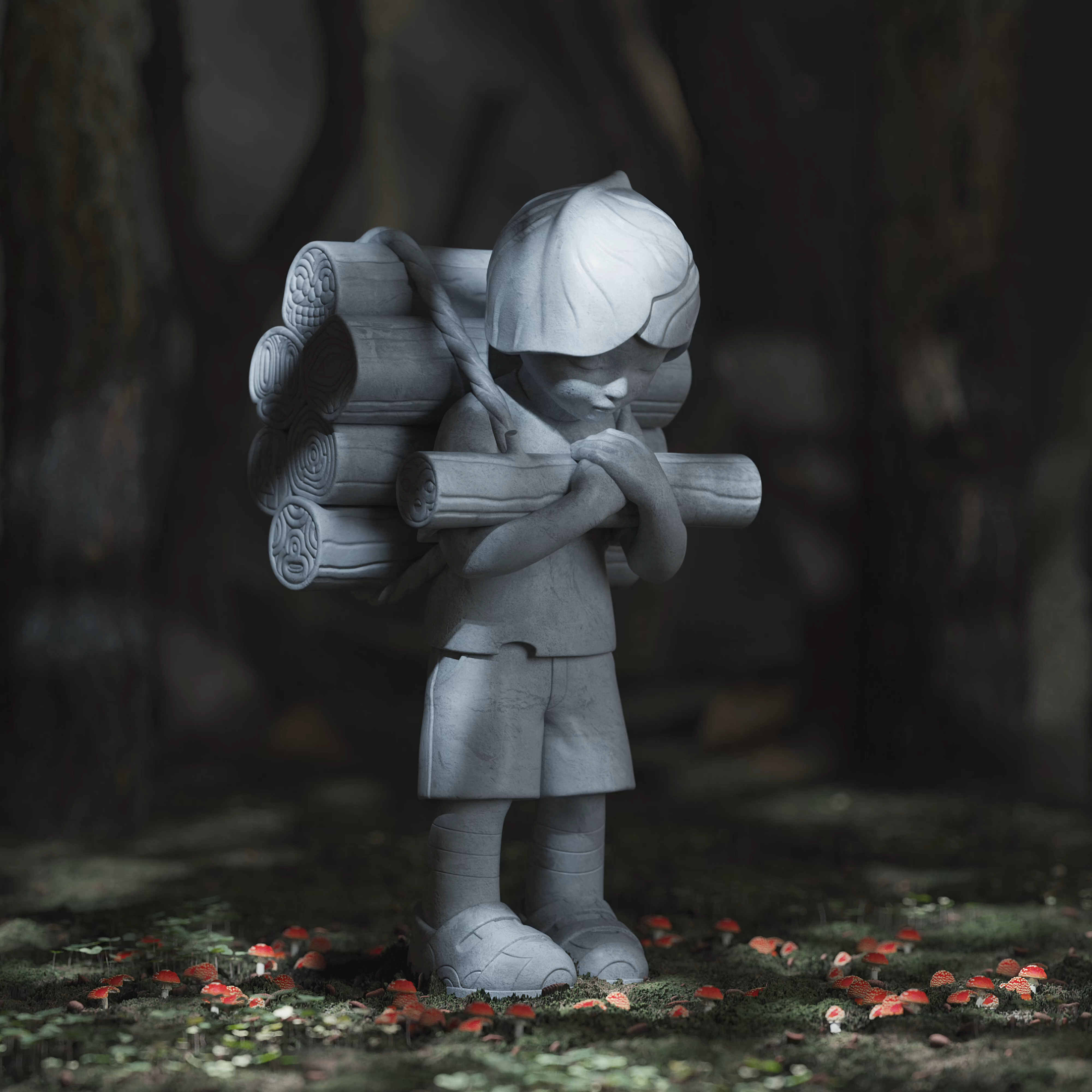 James Jean - SuperRare Marketplace v2 - Woodcutter Awakening - NFT # 32546