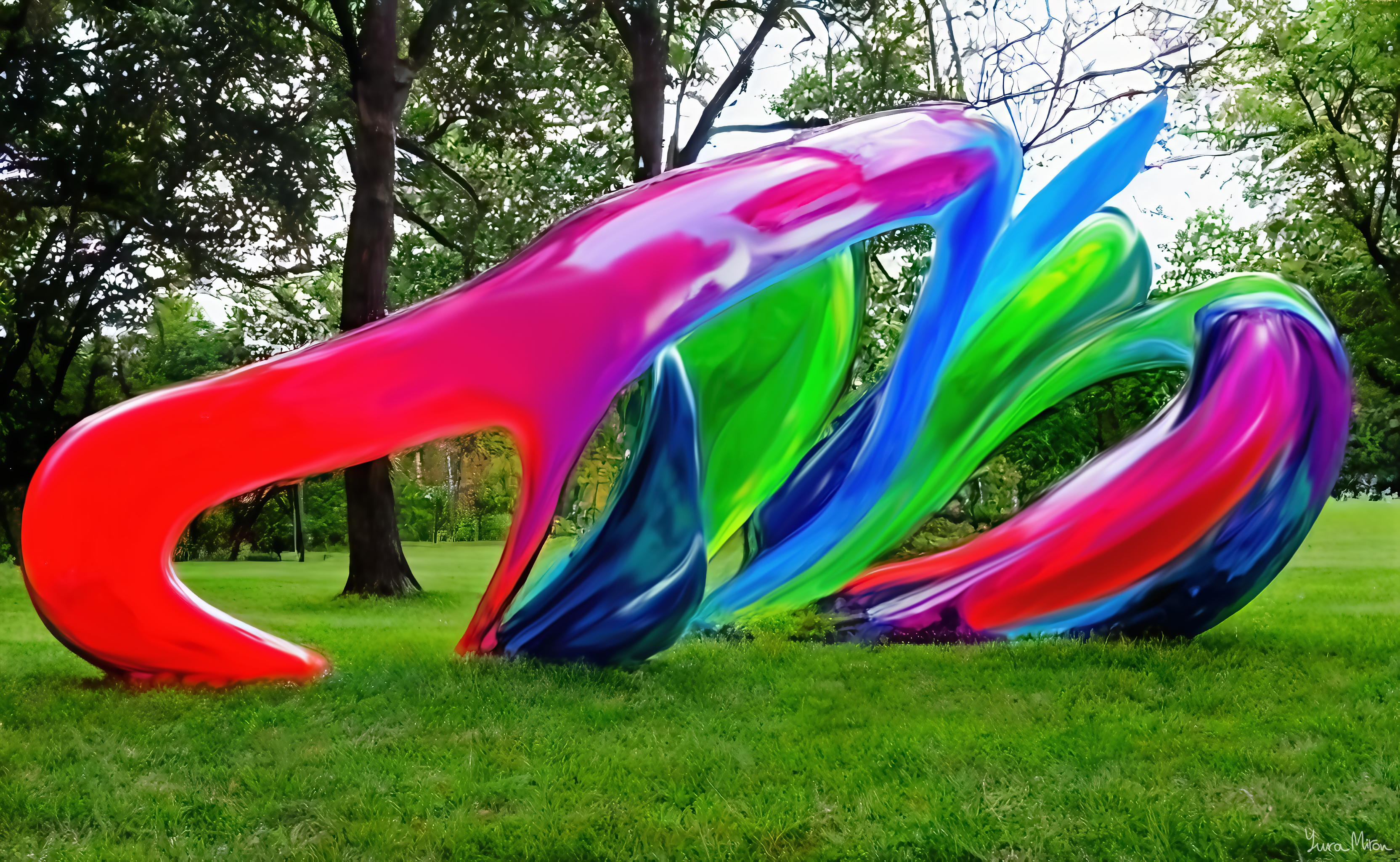 Cycling in NYC/// Glass blown installation #11