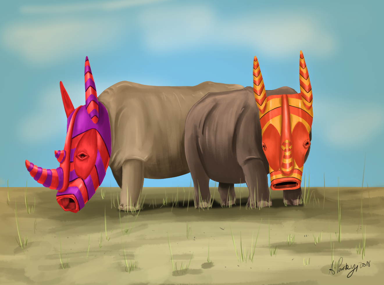 Authentic Digital Art Rhino SuperRare   Rhino2 