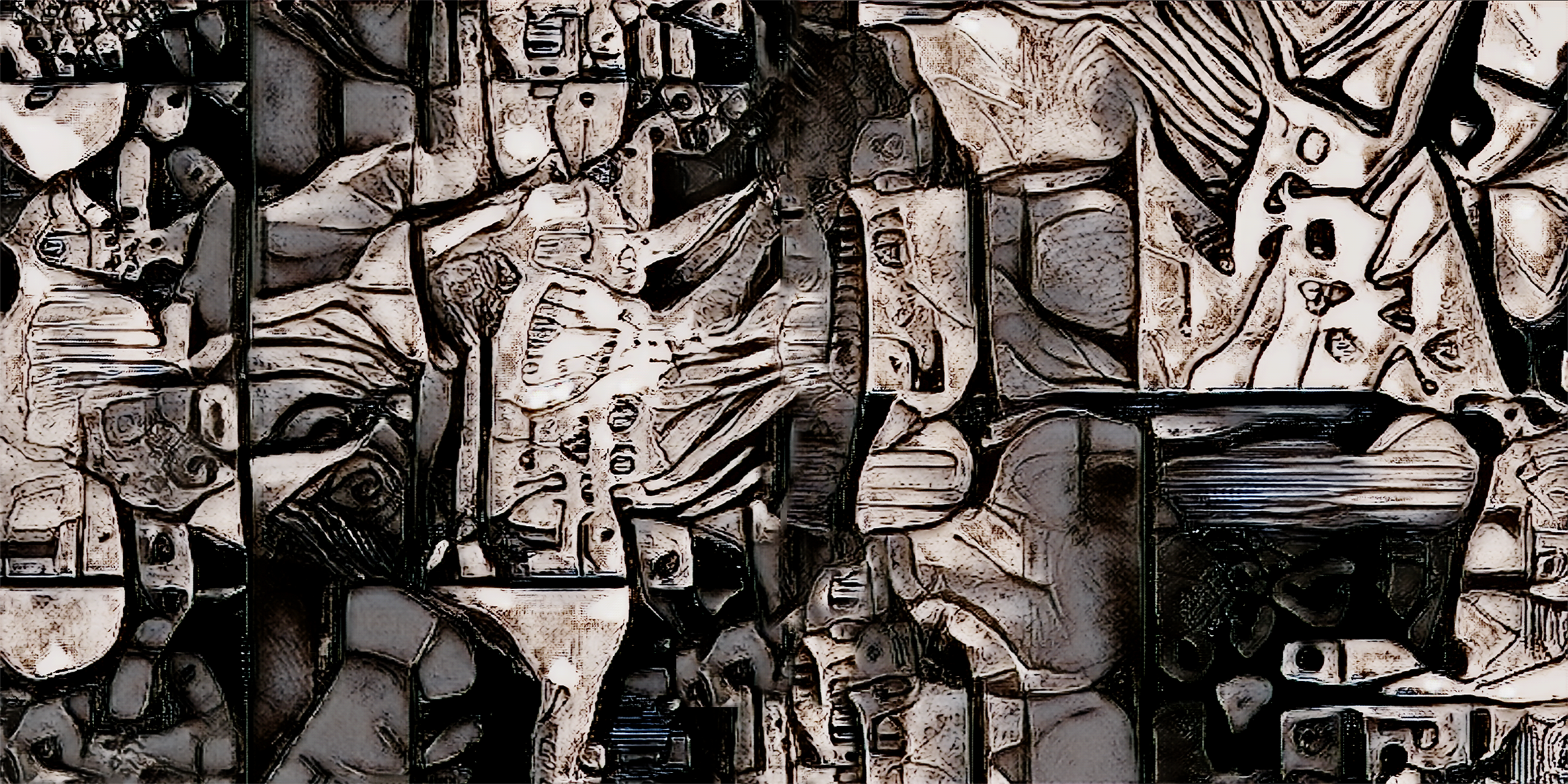 Art AI Brut, a Cryptych