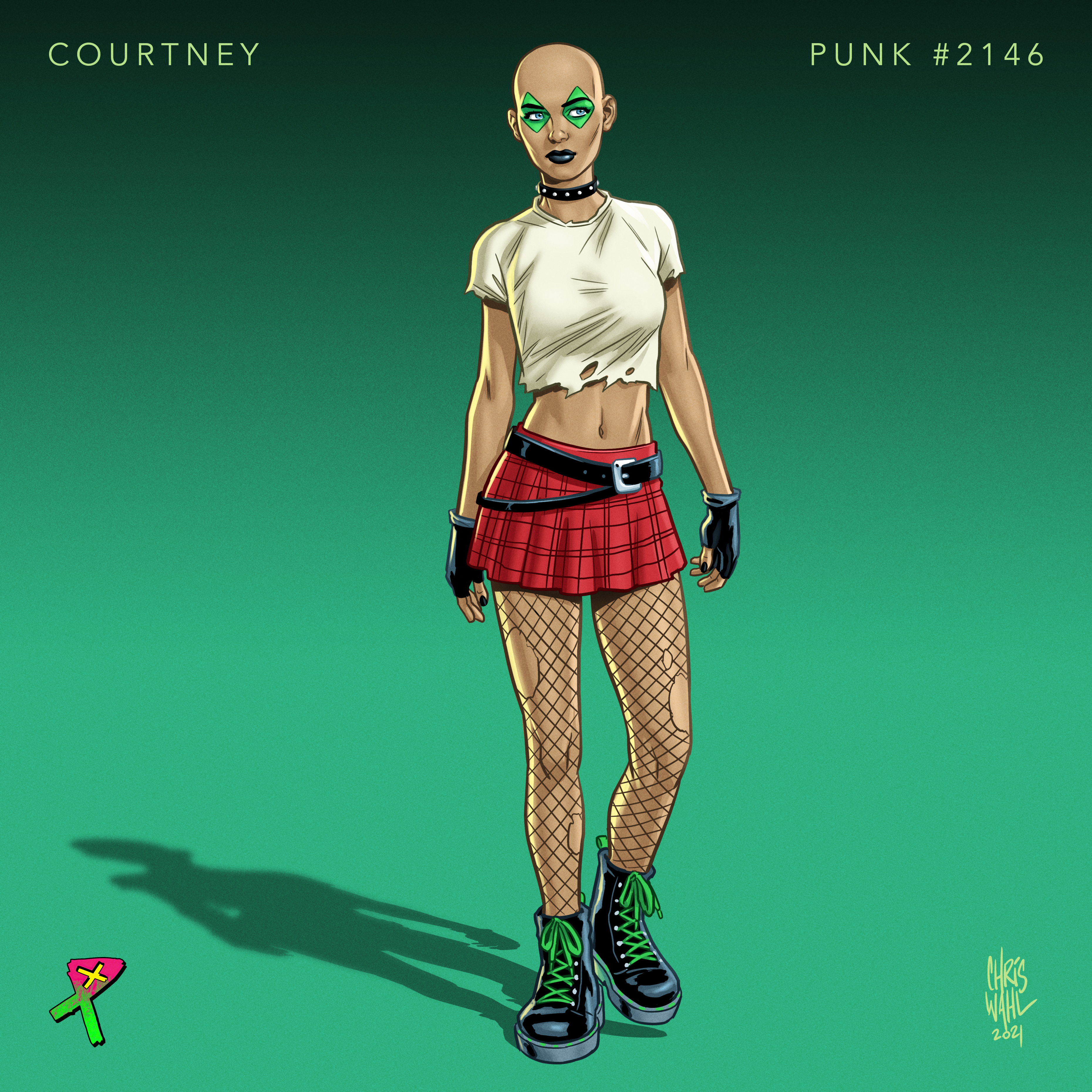 Courtney: 1/1 PUNKS Comic Concept Art
