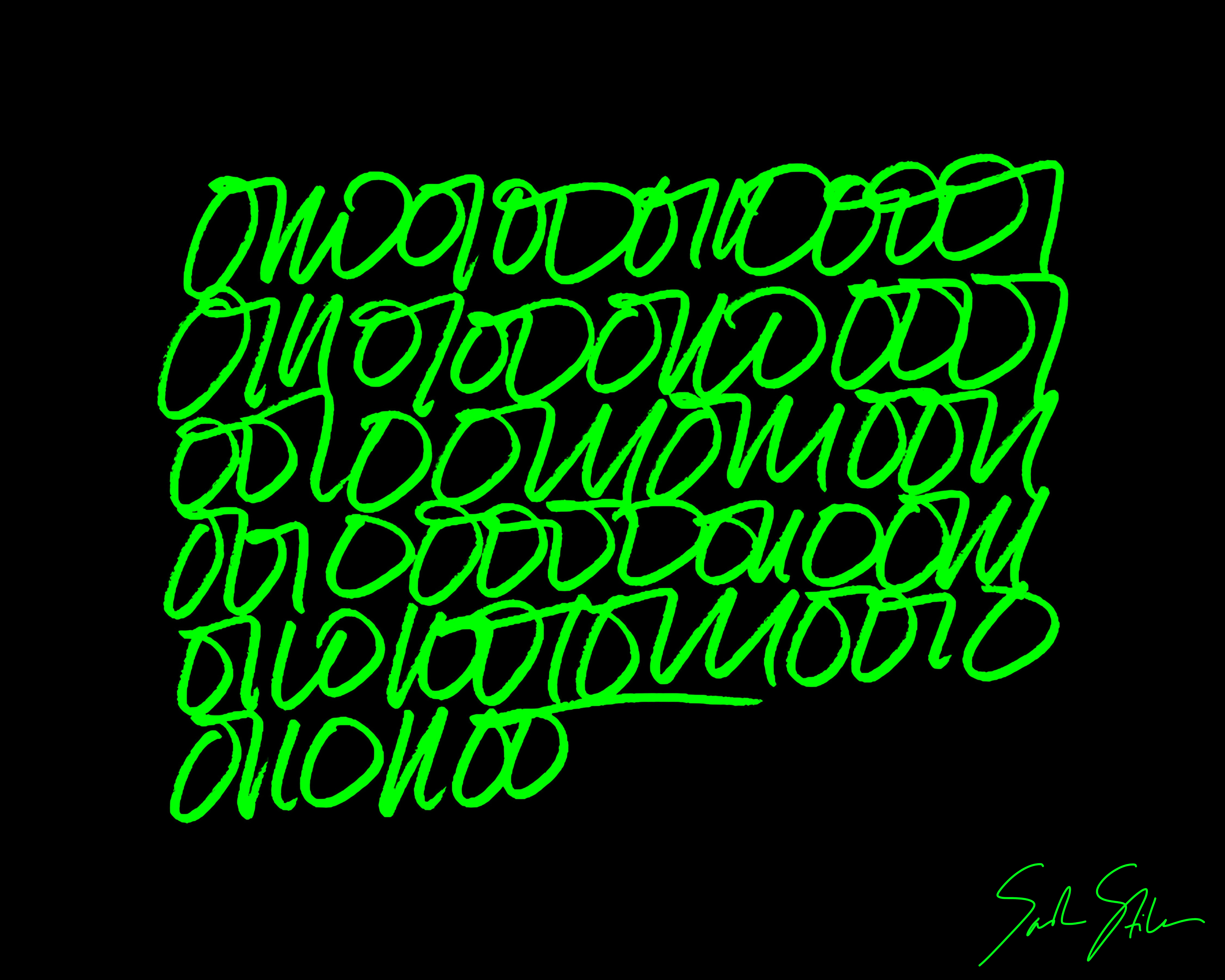 Cursive Binary: data's girl (Non-Fungible Tablet, 2023)