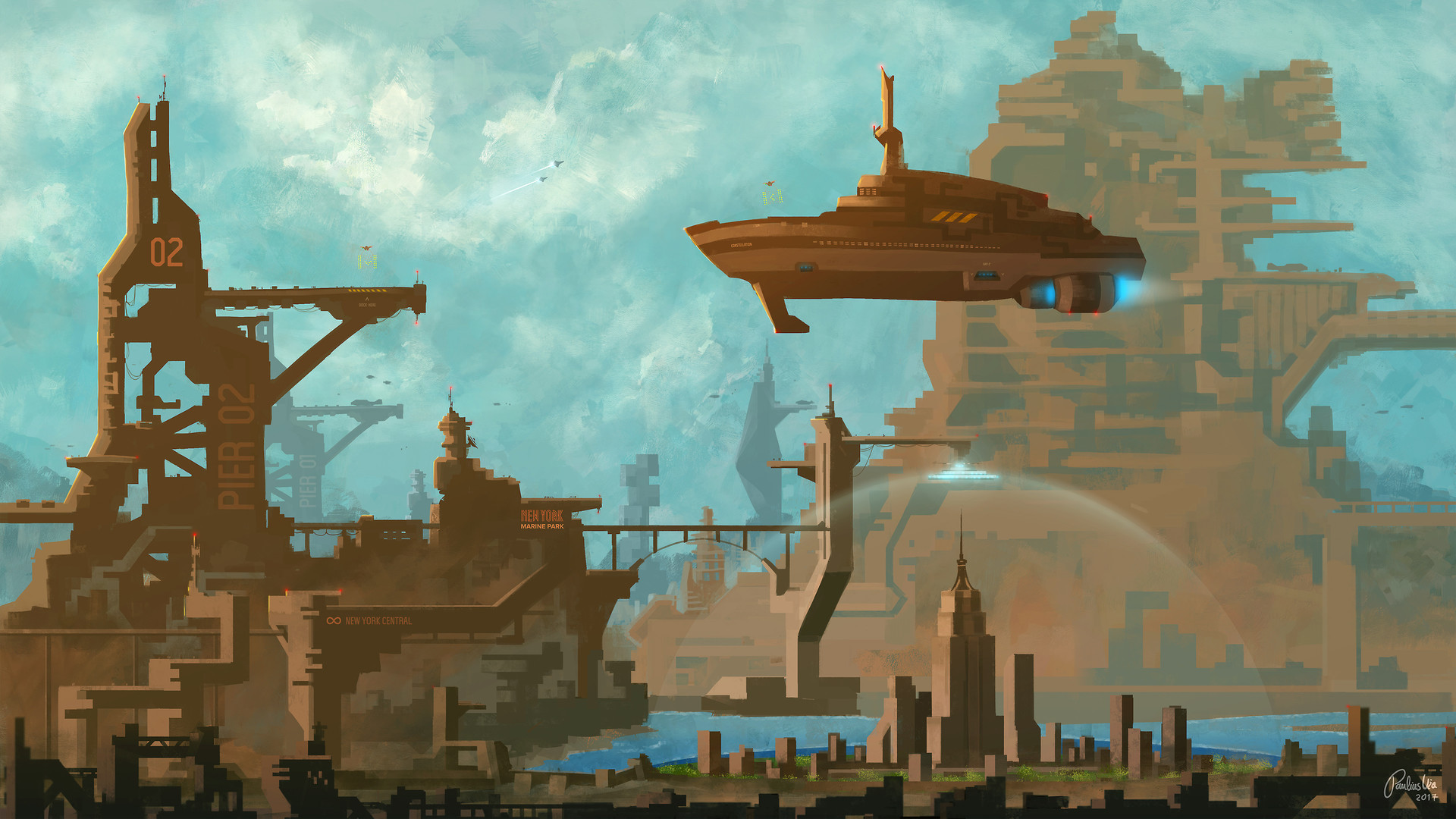 Paulius Uza - SuperRare Marketplace Beta - New York Marine Park - NFT # 49