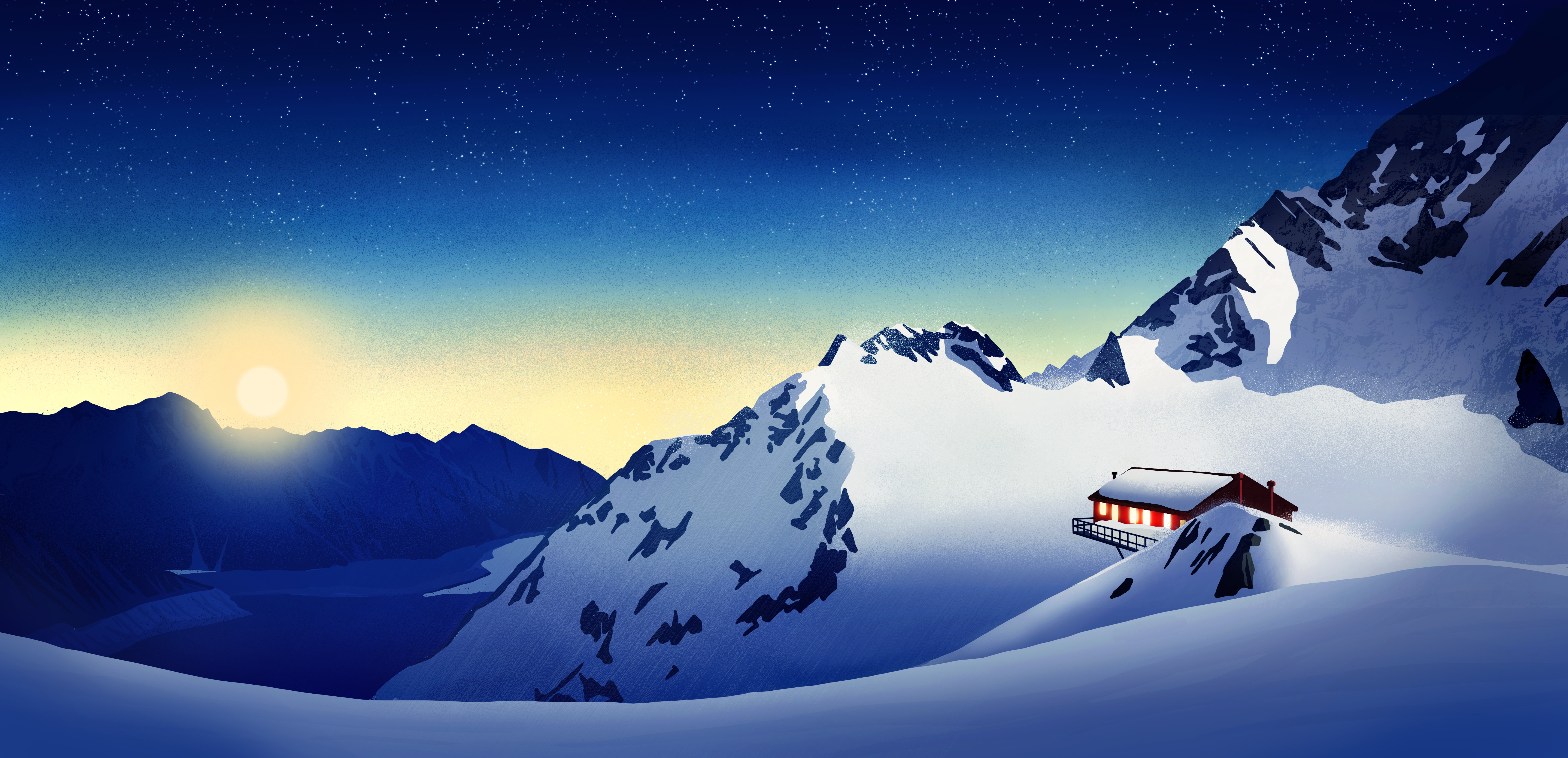 Plateau Hut Panorama