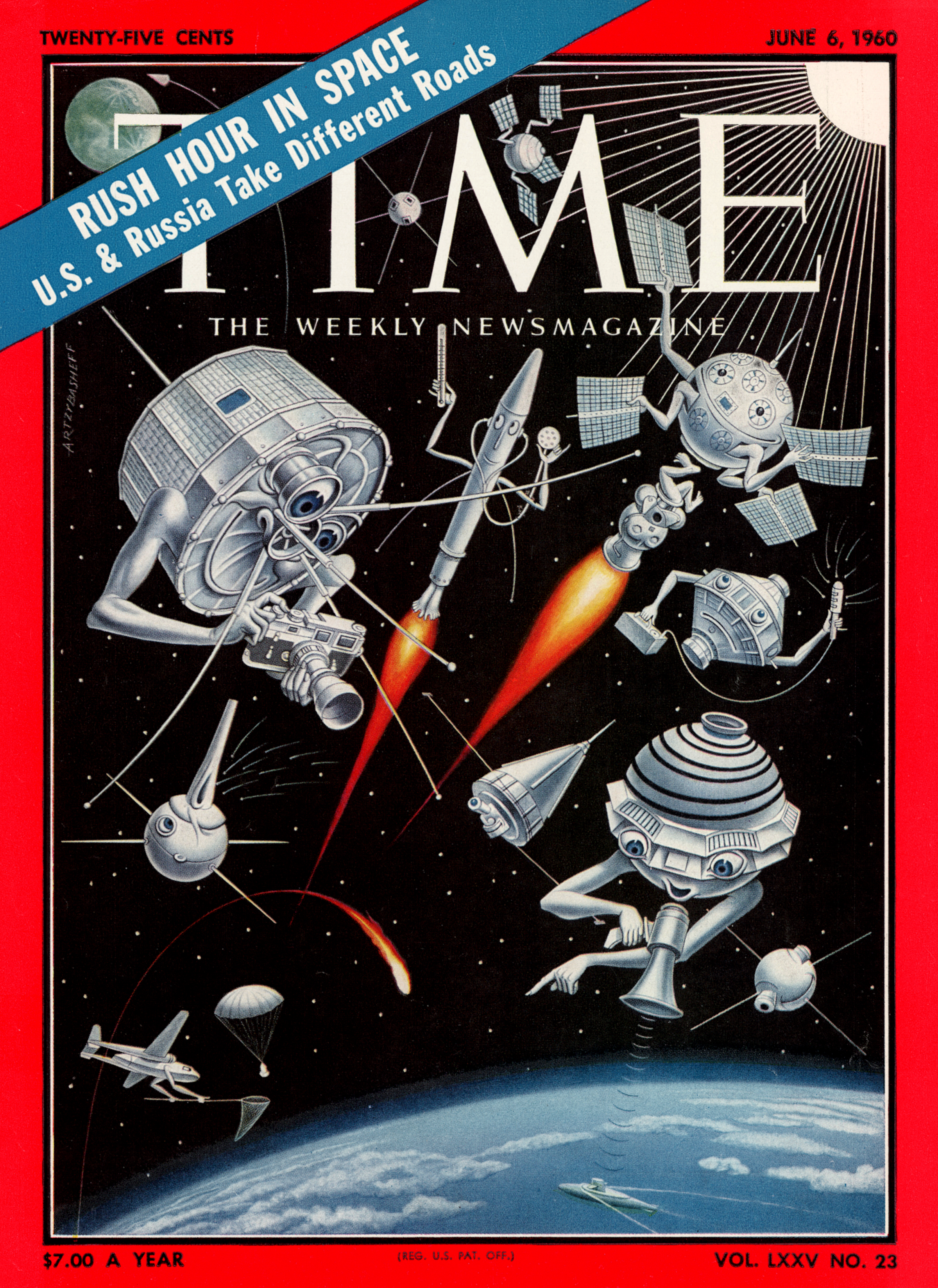 Time - SuperRare Marketplace v2 - TIME Rush Hour in Space - June 6th, 1960 - NFT # 23059