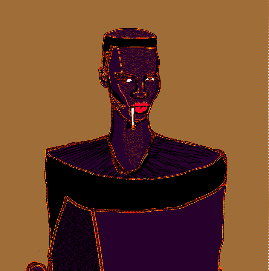 Authentic Digital Art Grace Jones SuperRare
