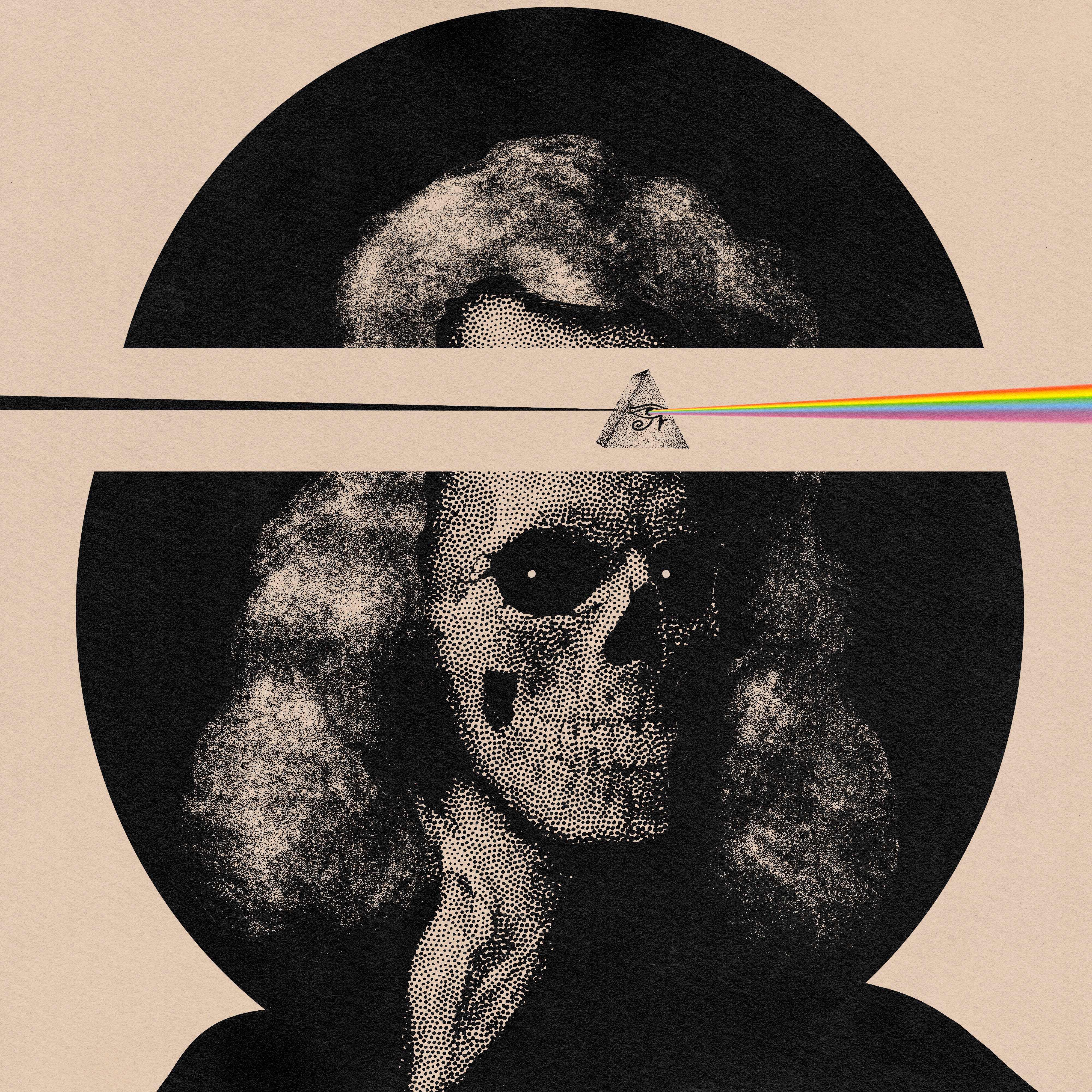 Newton's third eye: darkness refraction.