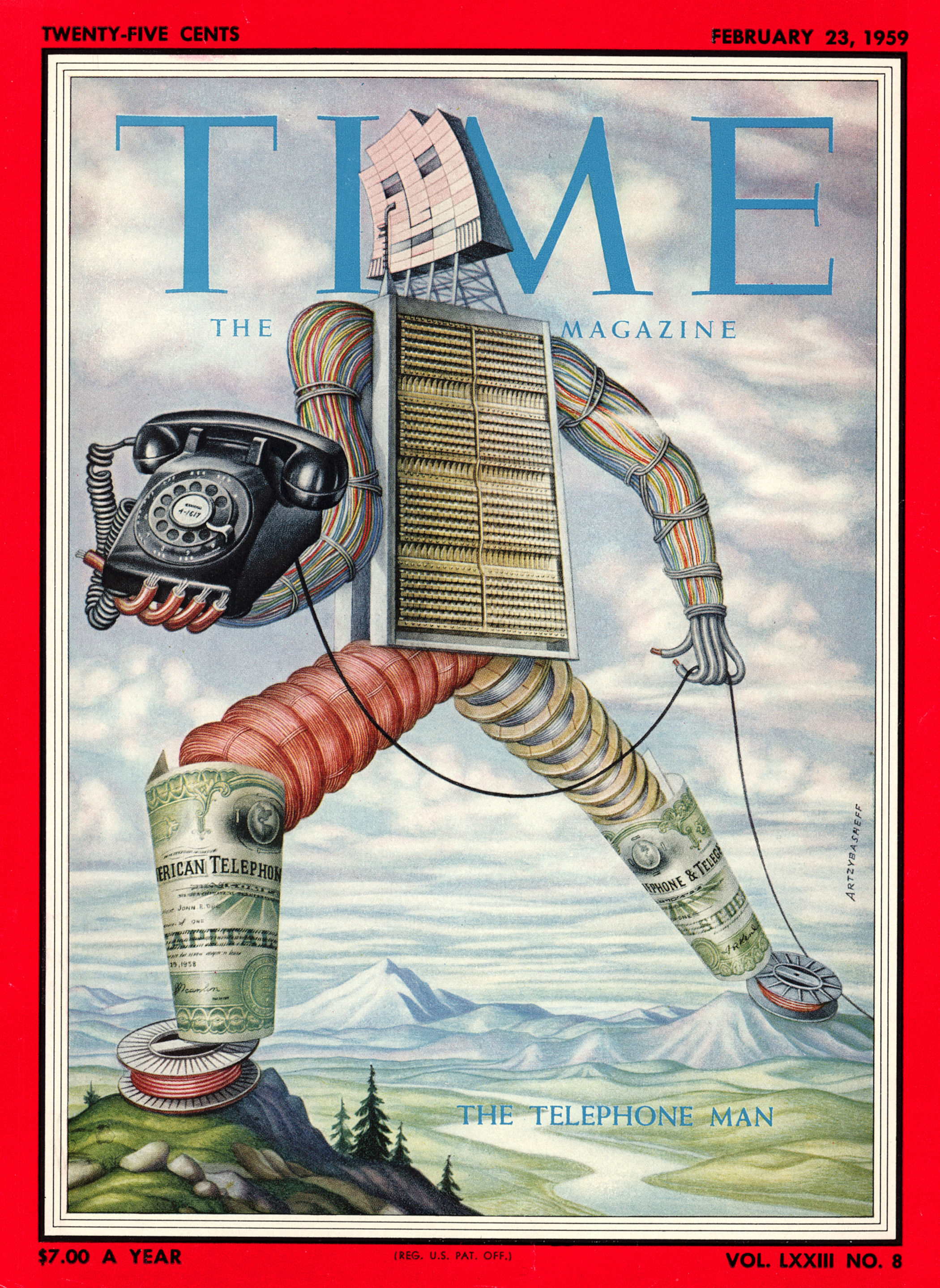 Time - SuperRare Marketplace v2 - TIME The Telephone Man - February 23, 1959 - NFT # 22441