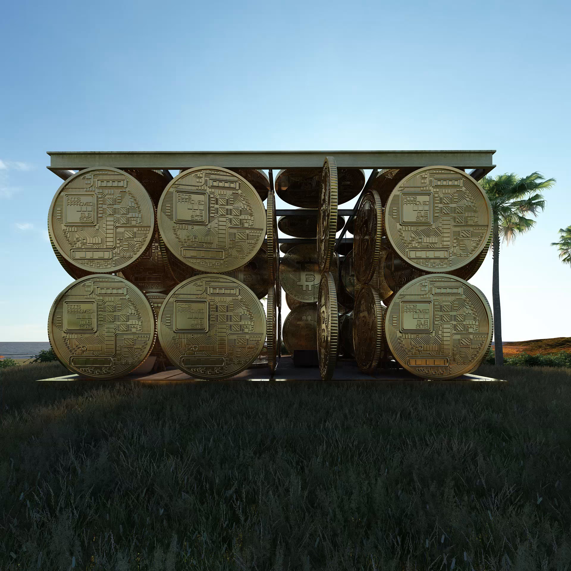 Authentic Digital Art House Bitcoins The Entrance SuperRare