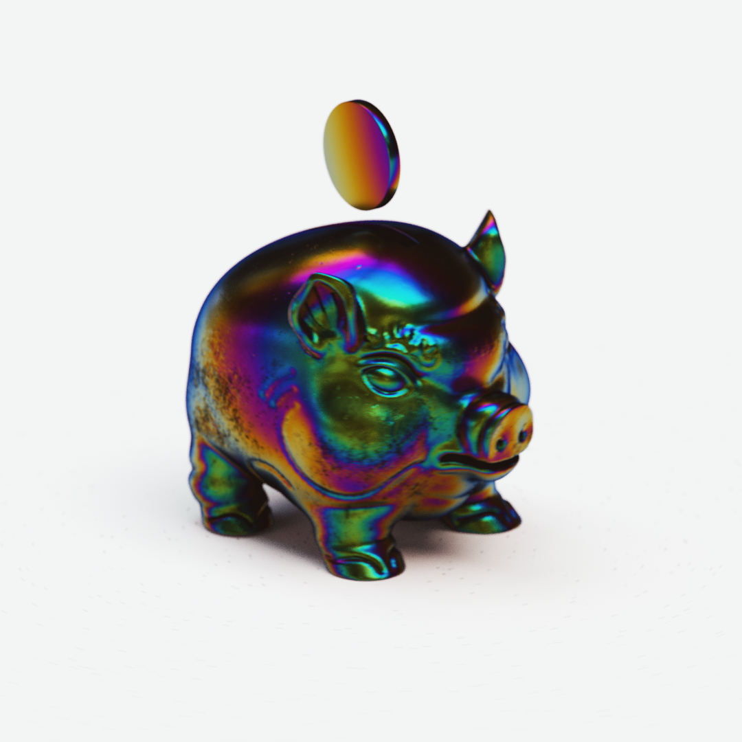 Murat Pak - SuperRare Marketplace v2 - Piggybank Chroma - NFT # 12009