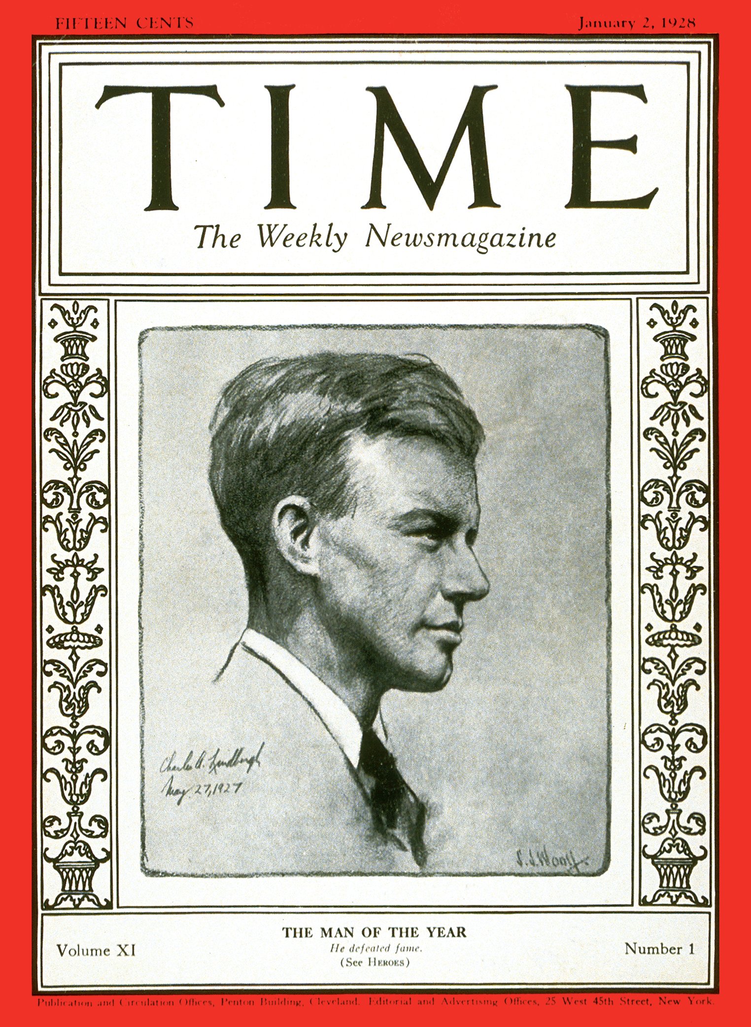 Authentic Digital Art TIME "The Man of the Year" January 2nd, 1928