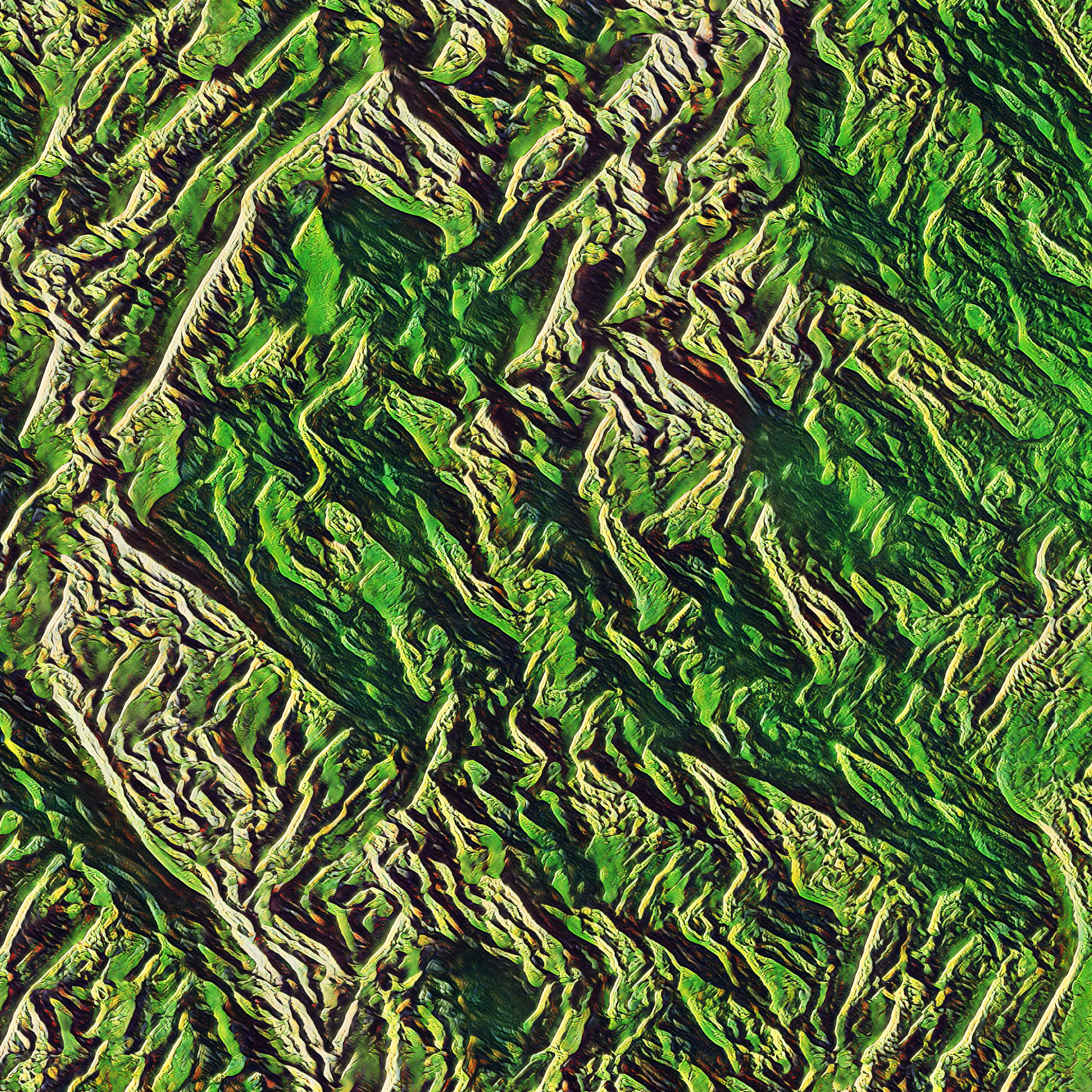 Authentic Digital Art - Green Topography 005 | SuperRare