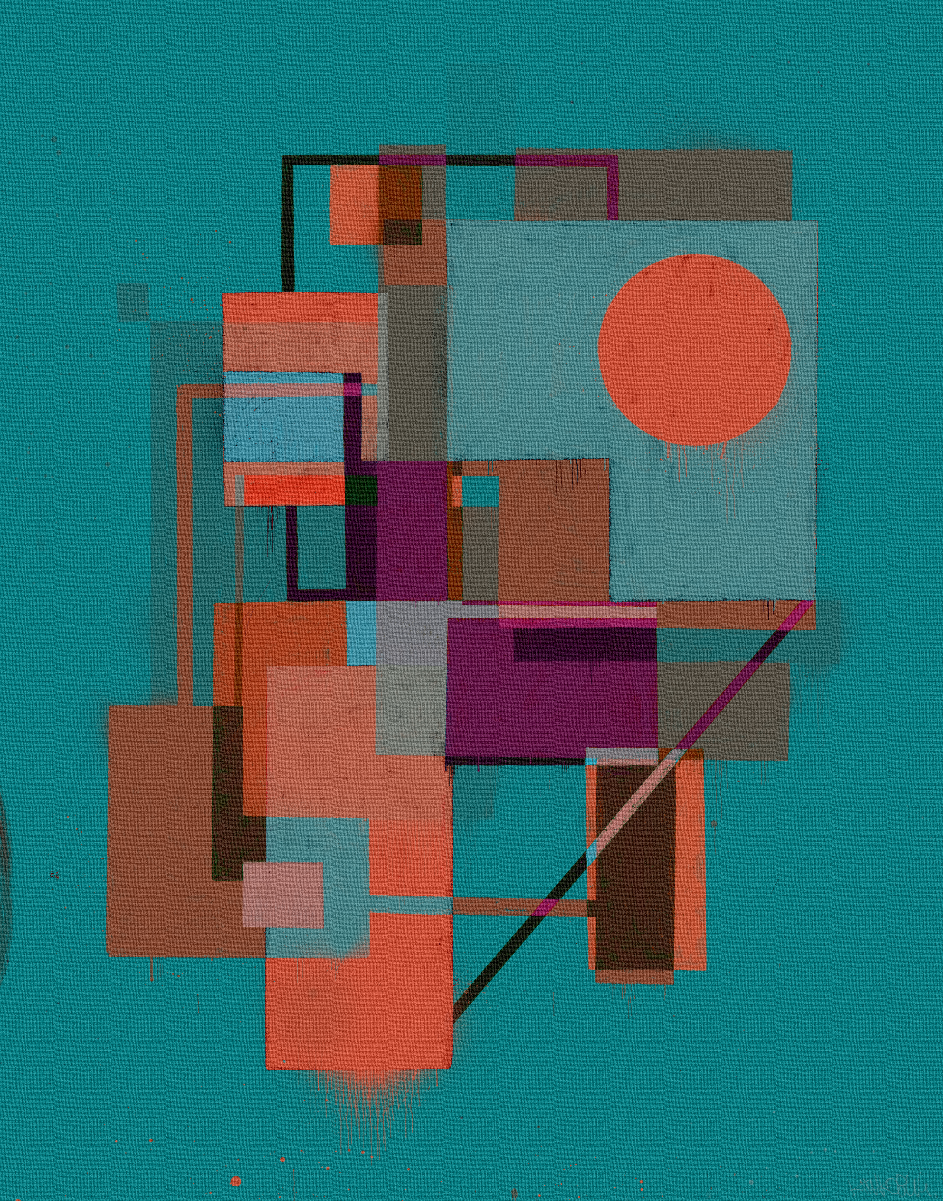 Mediterranean Depth (Constructivist Composition)